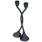 Candle Holder Zinc Alloy High Foot European Style Romantic Simple Retro Black Candlesticks for Bar