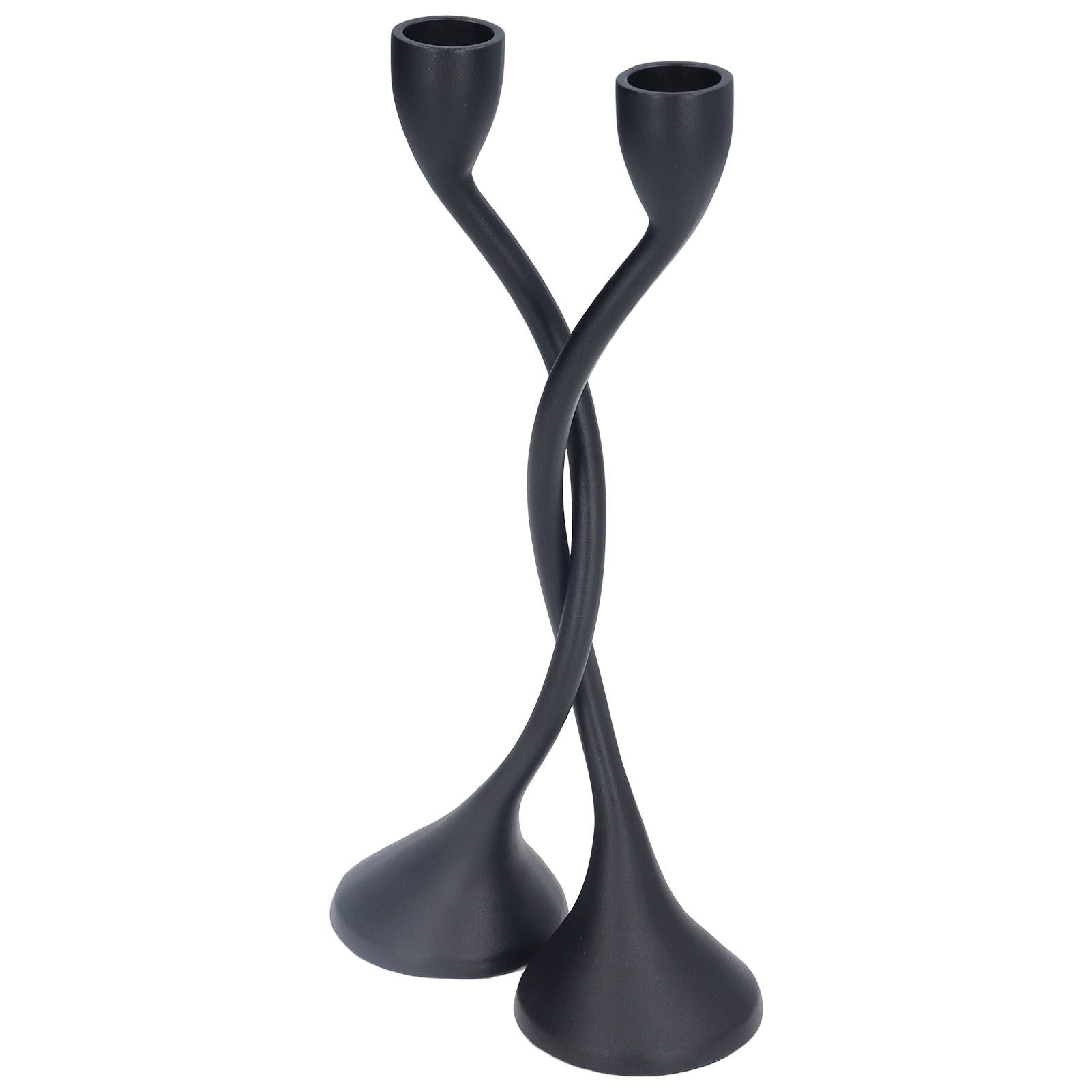 Candle Holder Zinc Alloy High Foot European Style Romantic Simple Retro Black Candlesticks for Bar