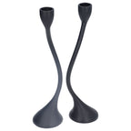 Candle Holder Zinc Alloy High Foot European Style Romantic Simple Retro Black Candlesticks for Bar