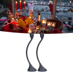 Candle Holder Zinc Alloy High Foot European Style Romantic Simple Retro Black Candlesticks for Bar