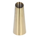 Gold Vase 304 Stainless Steel Conic Shape Narrow Mouth Simple Modern Style Desk Vase for Home Office Dormitory