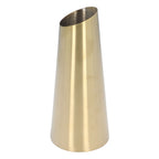 Gold Vase 304 Stainless Steel Conic Shape Narrow Mouth Simple Modern Style Desk Vase for Home Office Dormitory
