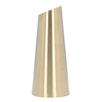 Gold Vase 304 Stainless Steel Conic Shape Narrow Mouth Simple Modern Style Desk Vase for Home Office Dormitory