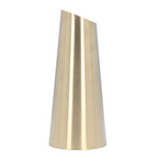 Gold Vase 304 Stainless Steel Conic Shape Narrow Mouth Simple Modern Style Desk Vase for Home Office Dormitory