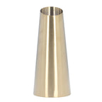Gold Vase 304 Stainless Steel Conic Shape Narrow Mouth Simple Modern Style Desk Vase for Home Office Dormitory