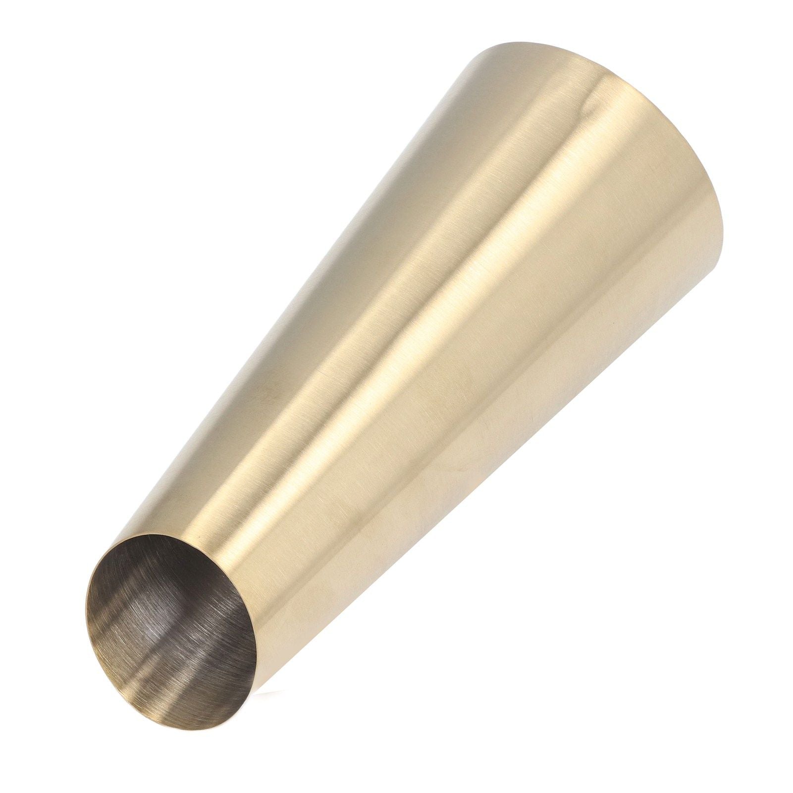 Gold Vase 304 Stainless Steel Conic Shape Narrow Mouth Simple Modern Style Desk Vase for Home Office Dormitory