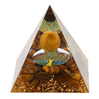 Pyramid Ornament Natural Gravel Triangular Lucky Improving Mood Pyramid Positive Energy Decoration for Bookshelf