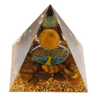Pyramid Ornament Natural Gravel Triangular Lucky Improving Mood Pyramid Positive Energy Decoration for Bookshelf