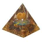 Pyramid Ornament Natural Gravel Triangular Lucky Improving Mood Pyramid Positive Energy Decoration for Bookshelf