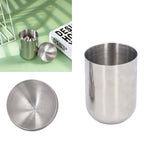 Cotton Swab Holders 304 Stainless Steel Light Luxury Dustproof Cotton Swab Canisters with Lid for Home Bathroom