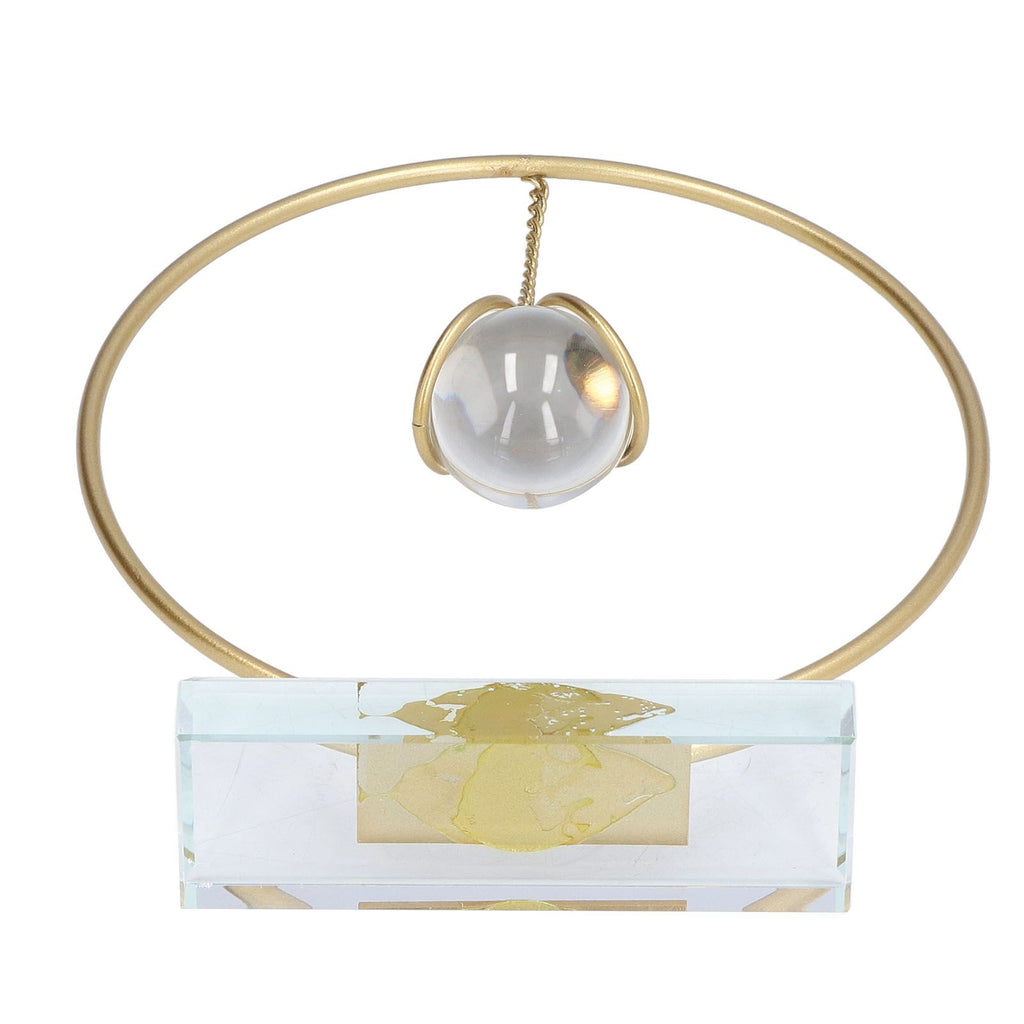 Crystal Ball Ornament Modern Simple Abstract Style Add Vitality Safe Durable Widely Used Fortune Teller Crystal Ball