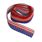 Patriotic Ribbon 6.5cm Width 10m Length 4th of July Independence Day for Decoration