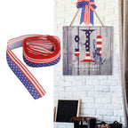 Patriotic Ribbon 6.5cm Width 10m Length 4th of July Independence Day for Decoration