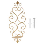 Candle Holder Iron Candlestick Folding Wall Mount Base Sconce Home Decoration for Room Metal Gold