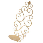 Candle Holder Iron Candlestick Folding Wall Mount Base Sconce Home Decoration for Room Metal Gold