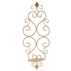 Candle Holder Iron Candlestick Folding Wall Mount Base Sconce Home Decoration for Room Metal Gold