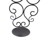 2 Pcs Candle Holder Exquisite Classical Style Black Iron Wall Mounted Candlestick for Living Rooms Bedroom Hallways