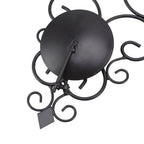 2 Pcs Candle Holder Exquisite Classical Style Black Iron Wall Mounted Candlestick for Living Rooms Bedroom Hallways