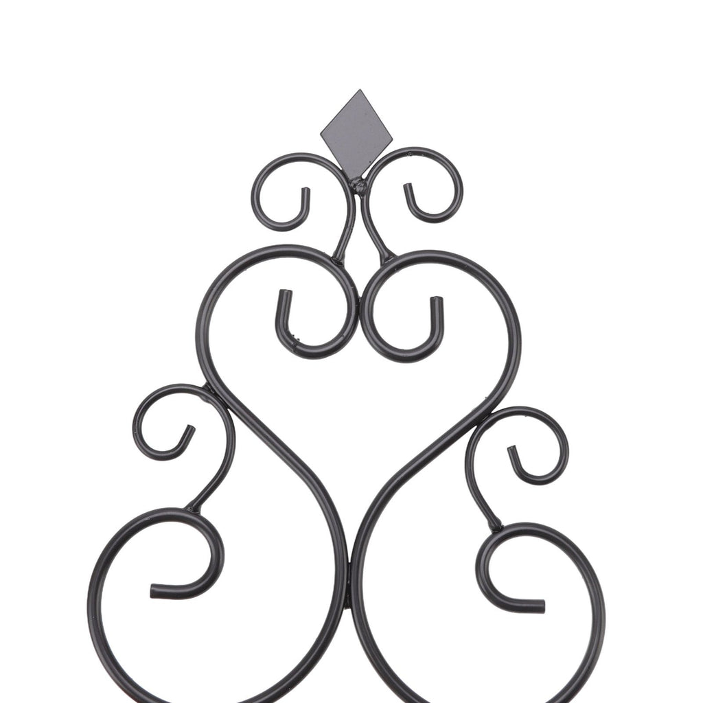 2 Pcs Candle Holder Exquisite Classical Style Black Iron Wall Mounted Candlestick for Living Rooms Bedroom Hallways
