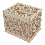 DIY Hollow Wooden Box Gift Card Money Case Wedding Reception Decoration Box Easy Assembly JM01192 Large