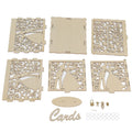 DIY Hollow Wooden Box Gift Card Money Case Wedding Reception Decoration Box Easy Assembly JM01777 Small