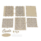 DIY Hollow Wooden Box Gift Card Money Case Wedding Reception Decoration Box Easy Assembly JM01319 Small