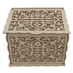 DIY Hollow Wooden Box Gift Card Money Case Wedding Reception Decoration Box Easy Assembly JM01319 Small