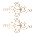 2 Sets Wall Candle Holder Foldable European Style Swirl Wrought Iron Wall Hanging Candlestick Holder Home Decoration Gold