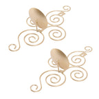 2 Sets Wall Candle Holder Foldable European Style Swirl Wrought Iron Wall Hanging Candlestick Holder Home Decoration Gold