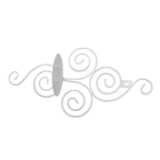 2 Sets Wall Candle Holder Foldable European Style Swirl Wrought Iron Wall Hanging Candlestick Holder Home Decoration White