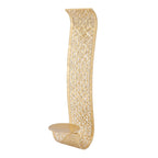 Shelving Solution Wall Sconce Candle Holder Gold Hollow Carved Exquisite Details Metal Wall Candle Holder for Bedrooms