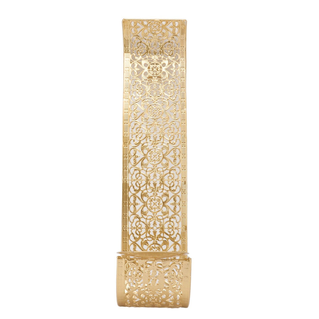 Shelving Solution Wall Sconce Candle Holder Gold Hollow Carved Exquisite Details Metal Wall Candle Holder for Bedrooms