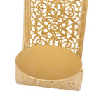 Shelving Solution Wall Sconce Candle Holder Gold Hollow Carved Exquisite Details Metal Wall Candle Holder for Bedrooms