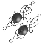 2 Sets Iron Wall Candle Sconce Holder Foldable Deformation Resistance Innovative Wall Candle Holder for Bedroom Dining Room Black