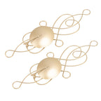 2 Sets Iron Wall Candle Sconce Holder Foldable Deformation Resistance Innovative Wall Candle Holder for Bedroom Dining Room Gold