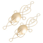 2 Sets Iron Wall Candle Sconce Holder Foldable Deformation Resistance Innovative Wall Candle Holder for Bedroom Dining Room Gold