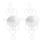 2 Sets Iron Wall Candle Sconce Holder Foldable Deformation Resistance Innovative Wall Candle Holder for Bedroom Dining Room White
