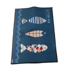 Floor Mat Prevent Slip Wearable Comfortable Cute Pattern Kitchen Pad for Living Room Bathroom Doorway Fish 40x60cm / 15.8x23.6in