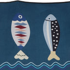 Floor Mat Prevent Slip Wearable Comfortable Cute Pattern Kitchen Pad for Living Room Bathroom Doorway Fish 40x120cm / 15.8x47.2in