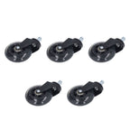 5 Pcs Chair Rotate Wheel 3in 360 Degree Noise Free Scratch Resistant Straight Chair Caster for Office