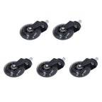 5 Pcs Chair Rotate Wheel 3in 360 Degree Noise Free Scratch Resistant Straight Chair Caster for Office