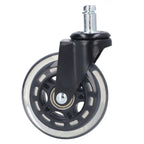 5 Pcs Chair Rotate Wheel 3in 360 Degree Noise Free Scratch Resistant Straight Chair Caster for Office