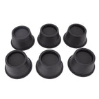 6Pcs Furniture Risers Round Plastic Furniture Lift Riser for Bed Table Couch Black 2.8in