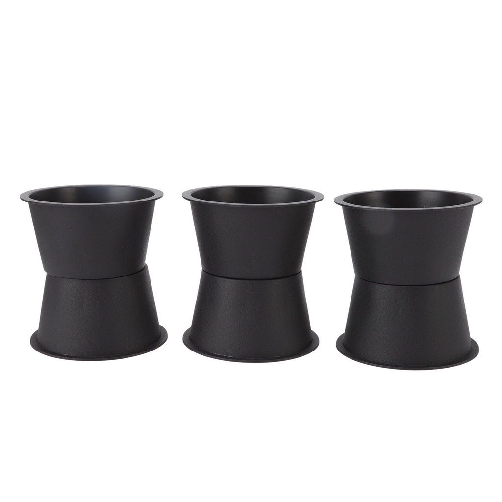 6Pcs Furniture Risers Round Plastic Furniture Lift Riser for Bed Table Couch Black 2.8in