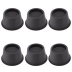 6Pcs Furniture Risers Round Plastic Furniture Lift Riser for Bed Table Couch Black 2.8in