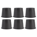 6 PCS Anti Vibration Pads Sofa Feet Pad Furniture Riser Mat for Table Cabinet Bed 3in Black Round