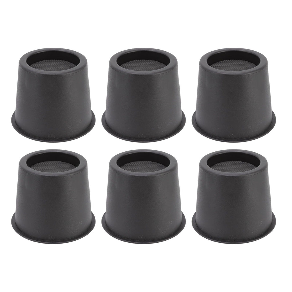 6 PCS Anti Vibration Pads Sofa Feet Pad Furniture Riser Mat for Table Cabinet Bed 3in Black Round