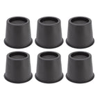 6 PCS Anti Vibration Pads Sofa Feet Pad Furniture Riser Mat for Table Cabinet Bed 3in Black Round