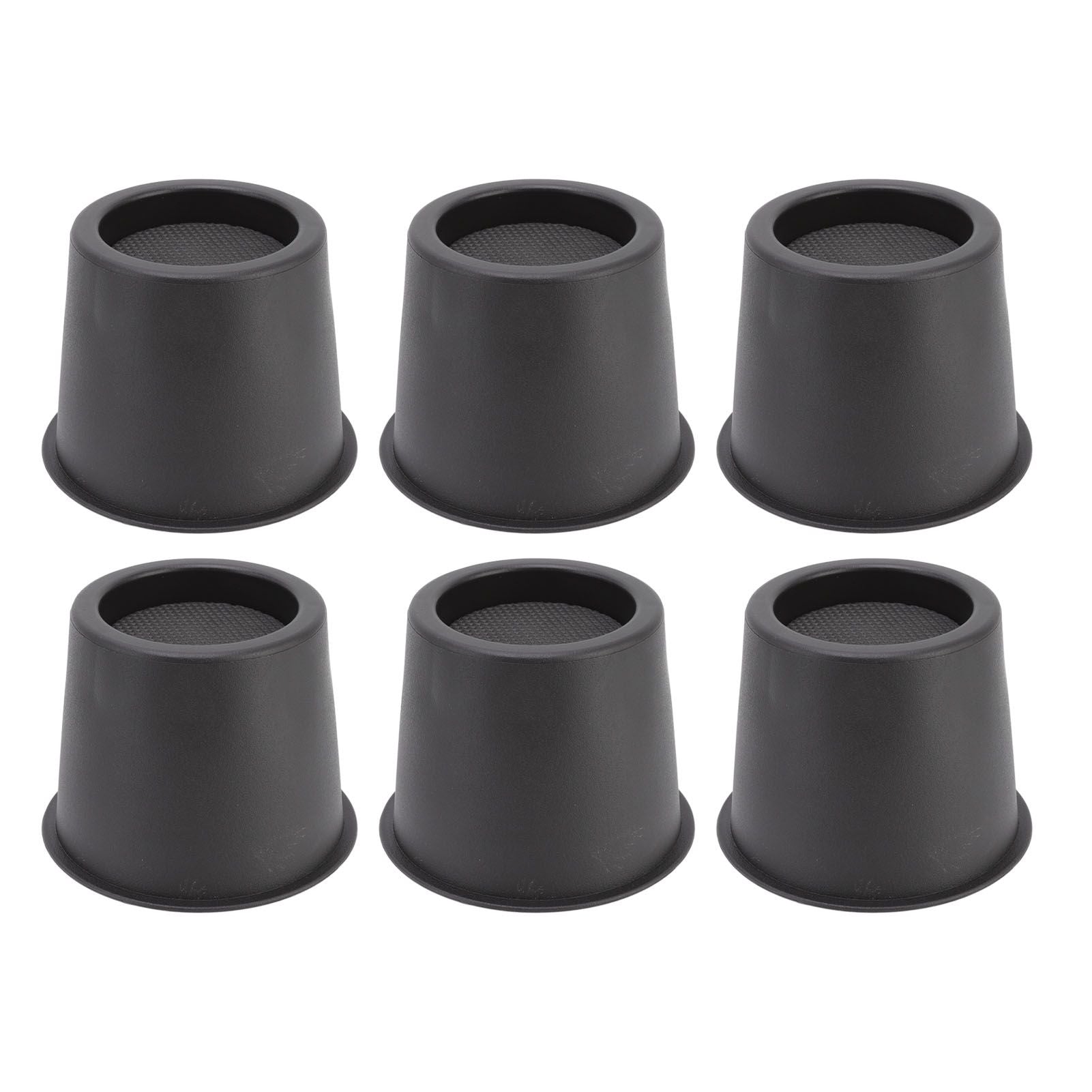 6 PCS Anti Vibration Pads Sofa Feet Pad Furniture Riser Mat for Table Cabinet Bed 3in Black Round