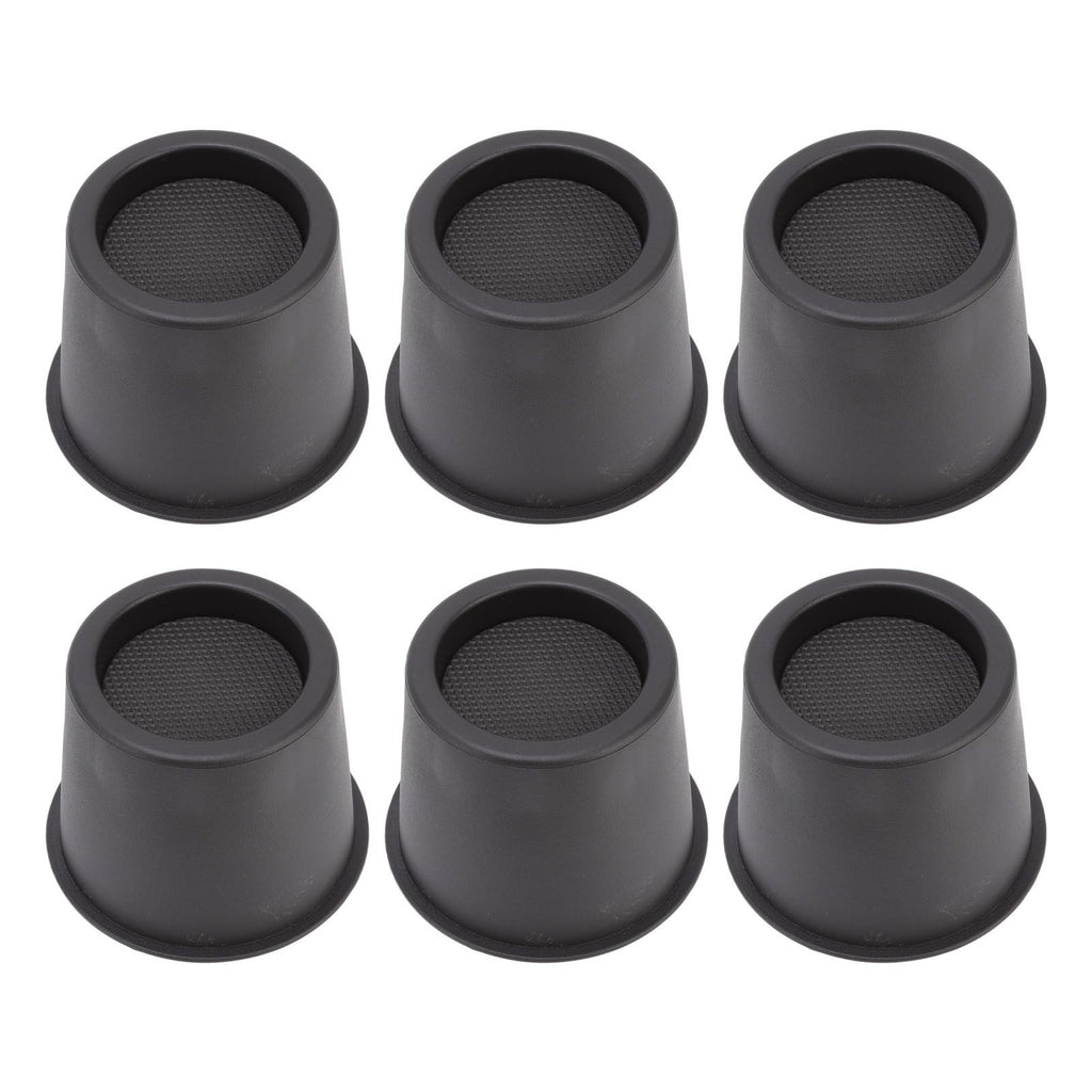 6 PCS Anti Vibration Pads Sofa Feet Pad Furniture Riser Mat for Table Cabinet Bed 3in Black Round